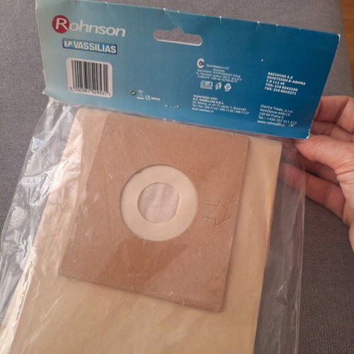 Rohnson R129 vacuum cleaner bags new, pack of 5