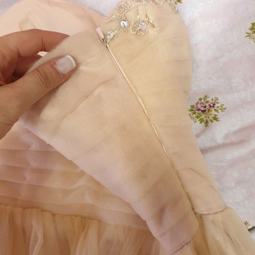Short dress with rhinestones and tulle new, size S