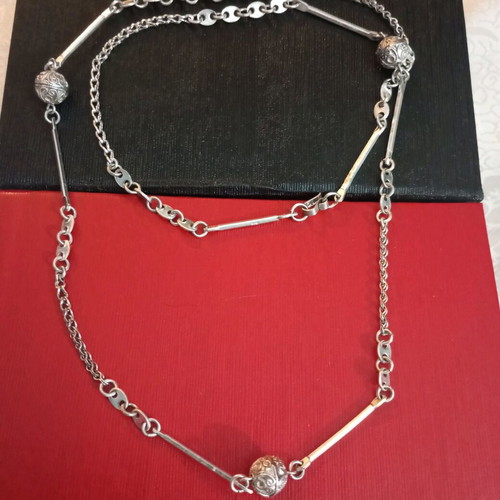 Lalaunis A21 925 silver necklace used vintage, length 75cm authentic