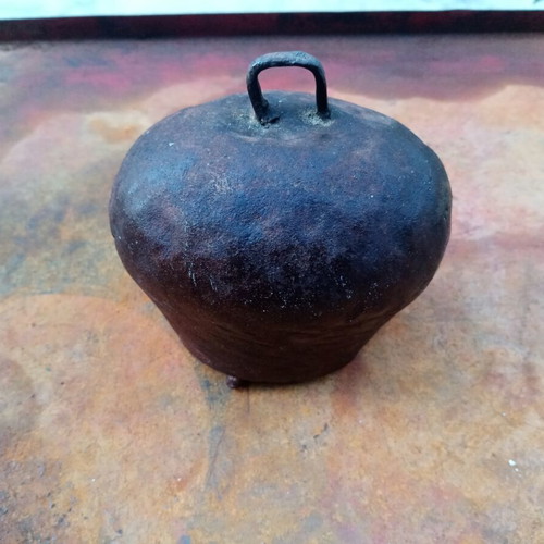 Handmade Vintage Forged Metal Bell used