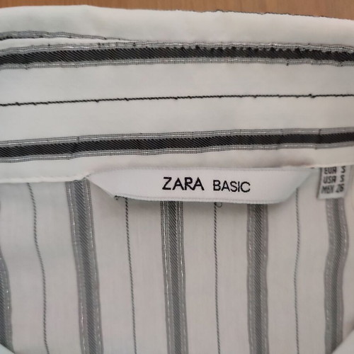Zara Basic women's striped shirt Small like new, black and white