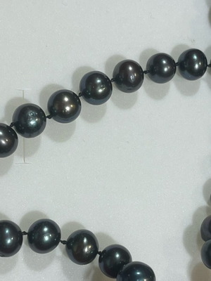 South Sea Black Peacock Necklace new with natural pearls