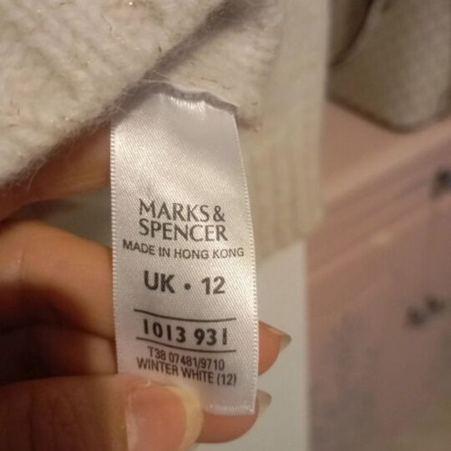 Marks & Spencer wool sweater like new, size XS, beige