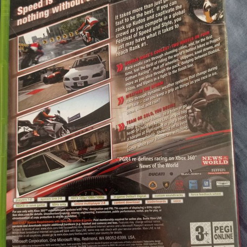 PGR4 Xbox360 game used, racing