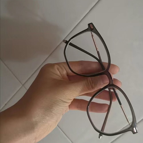 Myopia glasses frame new, brown, with case