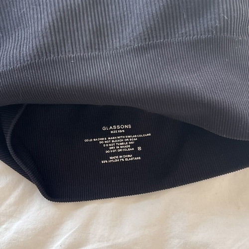 Glassons ribbed black heavyweight cami top