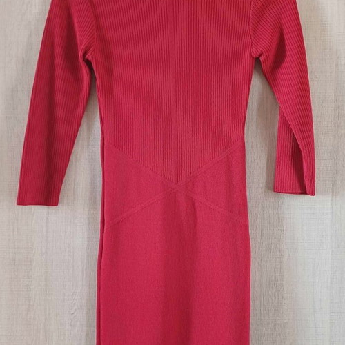 Mango Fitted Dress Like New, Red Color