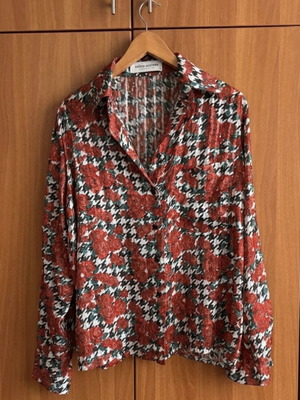 Vassia Kostara shirt new, size small, white and red