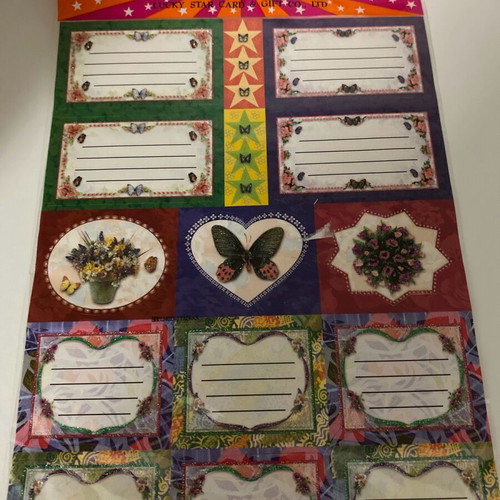 Gold foil stickers with glitter new, over 30 years old