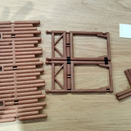 Playmobil Vintage 1974 collectible fort walls and flagpole like new