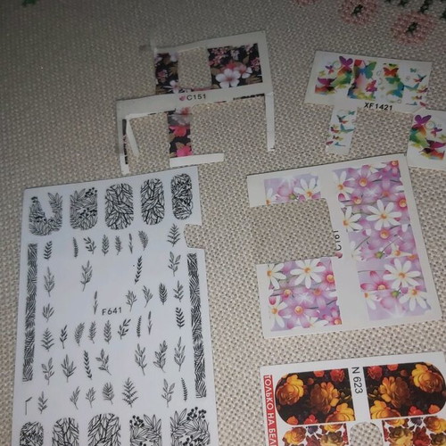 Nail tattoo stickers new, pack of 10 pieces