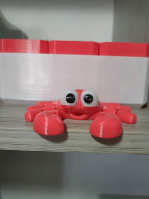 Flexi Crab Figure 3D Printed, New, Flexible and Lightweight