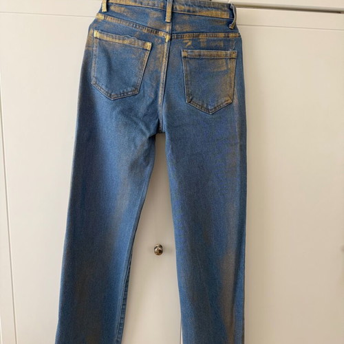 Skinny jeans with gold details like new, size S