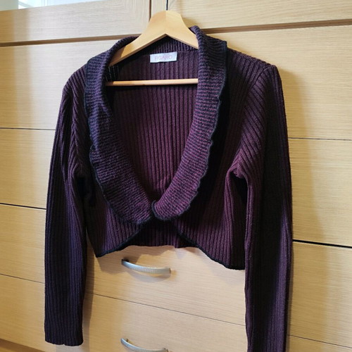 Bolero jacket used purple Figaro size L with one button