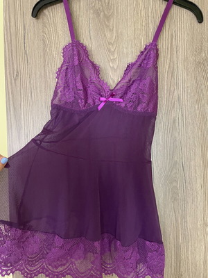 Σεξυ baby doll νυχτικό, μωβ