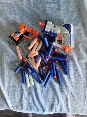 Nerf Jolt and Nerf Triad EX-3 with 38 darts like new