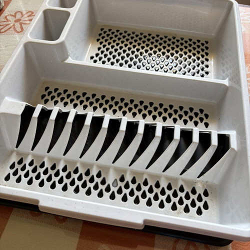 Dish rack like new, gray black color