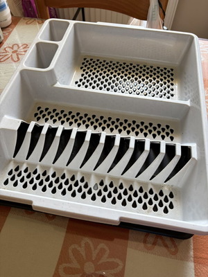 Dish rack like new, gray black color