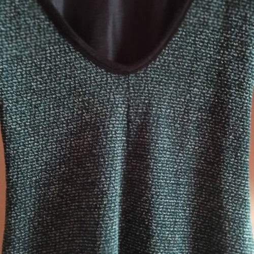 Winter dress with unique back like new, green, size M