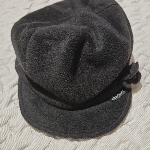 Winter black hat used, size 54