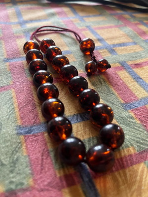Worry beads genuine natural amber like new