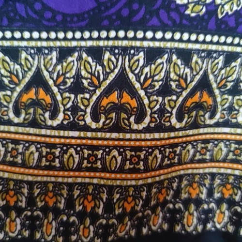 Boho Kaftan Dress new, 100% viscose, free size XL-4XL, purple paisley