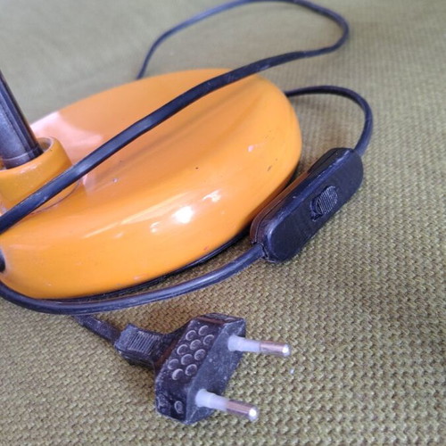 Vintage office lamp used with adjustable arm, croc color