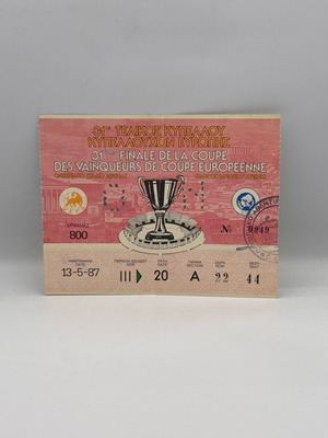 Cup Winners' Cup Final Ticket 1987 used Ajax vs. Locomotive Leipzig