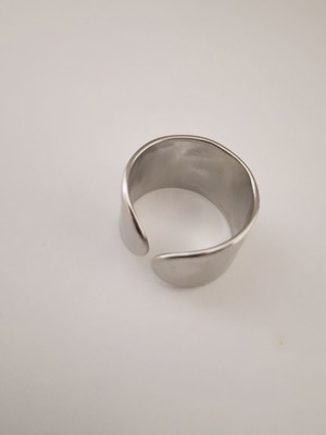 Steel Adjustable Ring Silver Color New