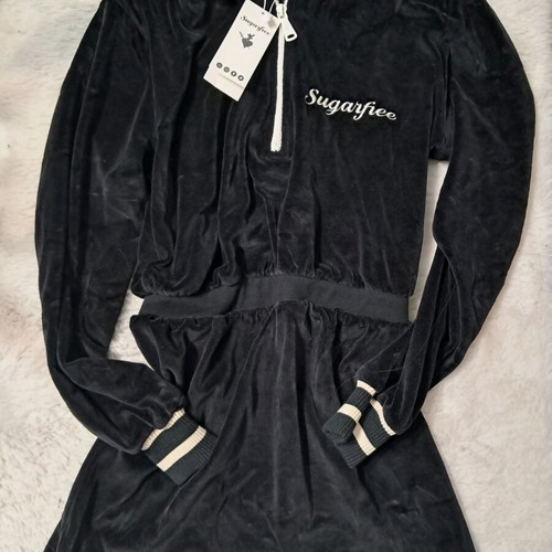 Sugarfree velvet dress size S new with tag black