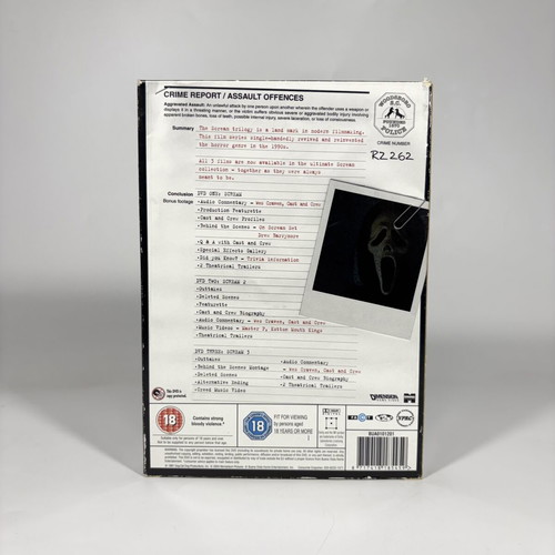 Scream Trilogy DVD used with English subtitles