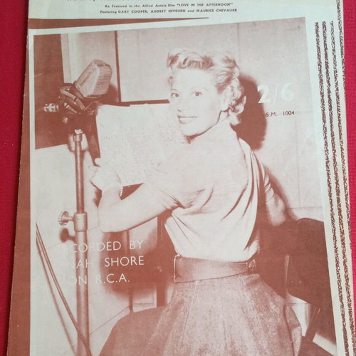 Fascination vintage 1945 piano sheet music like new, English