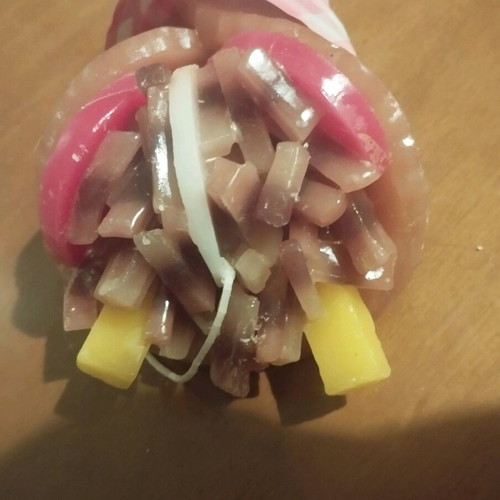 Original 18cm Candle in pita gyro design with tomato and potato