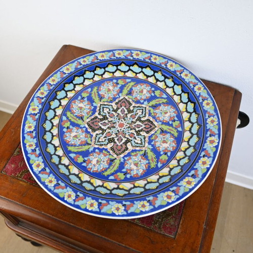 Turkish handmade plate used, 42 cm diameter