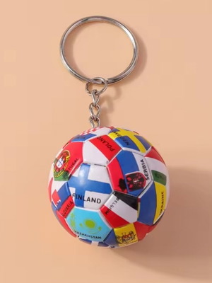 Ball keychain with country flags new