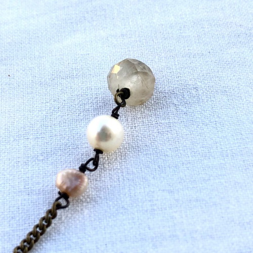 Vintage Donatella Pellini Milano Clip Earrings with Pearls like new