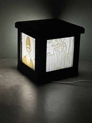 Light box με 4 εικόνες αγίων κατόπιν παραγγελίας