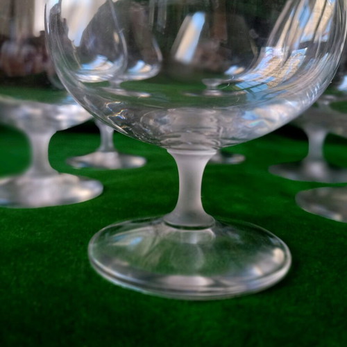 Cognac glasses like new, set of 6 with matte detail