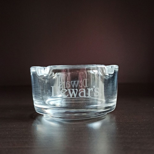 Glass Ashtrays Set of 3 Plus 1 Dewar's Collectible Used