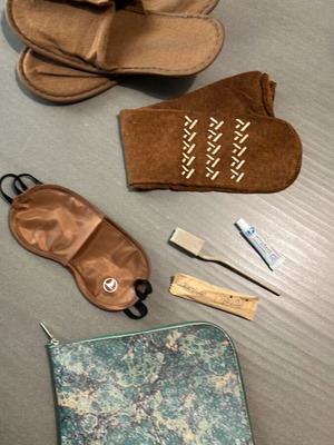 Turkish Airlines air travel bag new with flight accessories