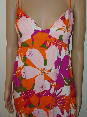 Floral dress with ruffles and adjustable straps new, cotton fabric, size S