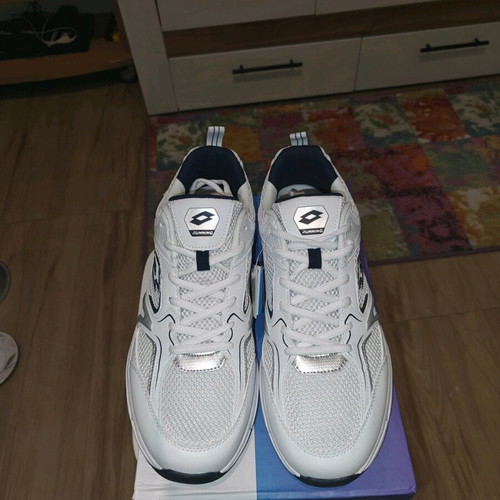 Lotto Athens 4FX men's athletic shoes new, white with silver details