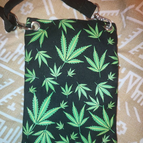 Amsterdam hemp shoulder bag new, black and green