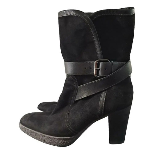 TODS suede ankle boots, black, size 39