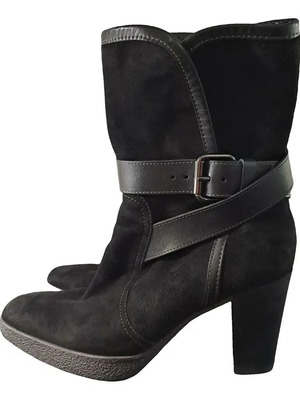 TODS suede ankle boots, black, size 39