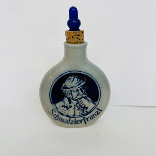 German Stoneware Snuff Bottle Schmalzlerfranzl used with lid