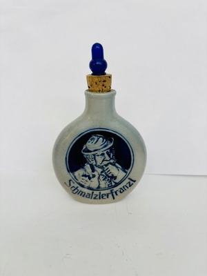 German Stoneware Snuff Bottle Schmalzlerfranzl used with lid