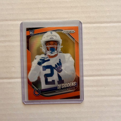 2025 Panini Prizm Rookies DJ Giddens #383 Orange Prizm 237/249 Colts card new