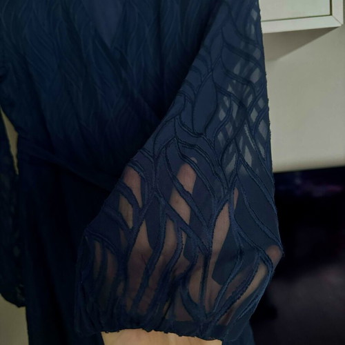 About You dress, dark blue, size M, wrap with belt