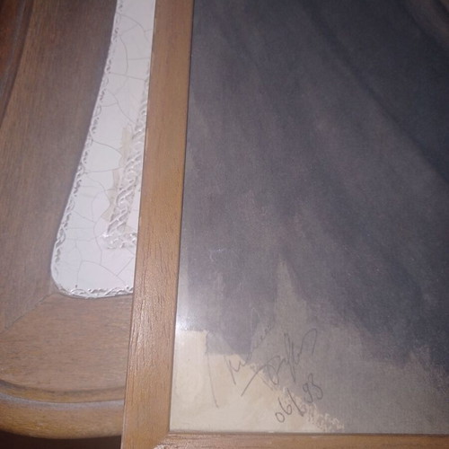 Charlie Chaplin painting like new, hand-painted with signature
